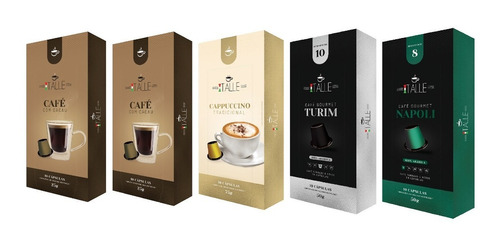 Kit 50 Capsulas De Café Compatíveis Nespresso/cafe Italle
