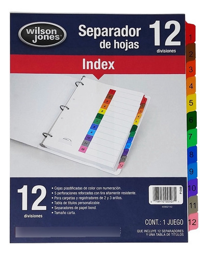 Separador Wilson Jones P1348 - 0.33 Kg, Separador P1348 /vc
