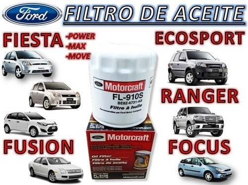 Filtro De Aceite Fl-910s Fiesta- Ecosport- Focus- Ranger