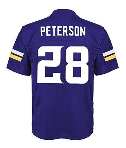 Adrian Peterson Minnesota Vikings Juvenil Jersey Morado