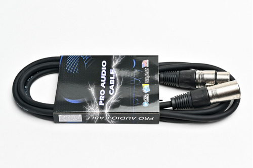 Imagen 4 de 7 de Cable Profesional Pro Audio Canon Xlr 1,8 Mts Negro