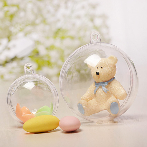 Paquete De 20 Bolas Transparentes Decorativas Para Navidad