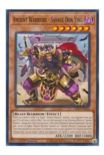 Ancient Warriors - Savage Don Ying (difo-en024) Yu-gi-oh!