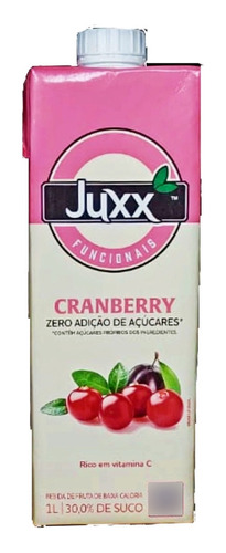 Suco Funcional Cranberry Sem Conservante Sem Corante Juxx 1l