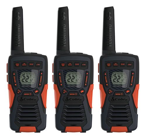 Radios Bidireccionales Waterproof, Alcance 64 Km, 22 Canales
