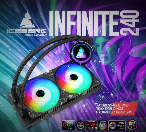 Refrigeración Liquida Argb Iceberg Infinite 240 Amd Intel