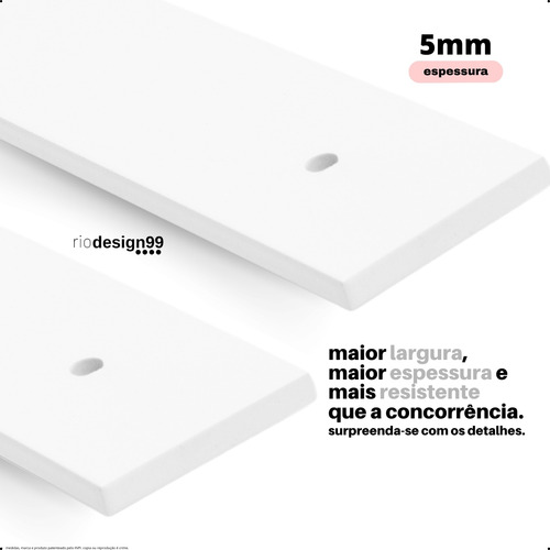 35cm - Mão Francesa Cantoneira Branca Invisível - rio design99 - Ferro Aço Suporte Para Prateleira Reforçada Resistente Industrial Madeira Bancada Estante s55
