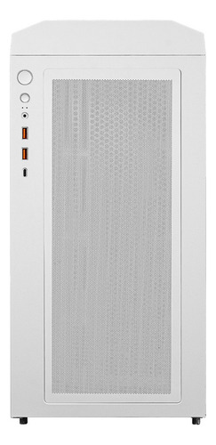 Gabinete Cougar Uniface Rgb Blanco Con Vidrio Templado Nnet