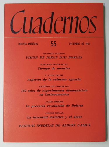 Cuadernos Nro 55, Diciembre 1961 Victoria Ocampo, Otros