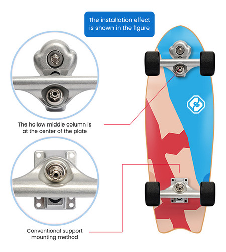 Soporte Para Patines De Surf Meraki, Base De 6 Orificios, 6.