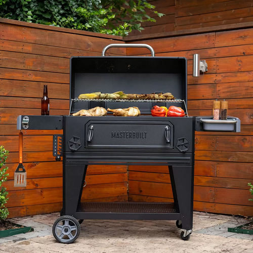 Asador A Carbon Con Ruedas Masterbuilt De Alta Gama