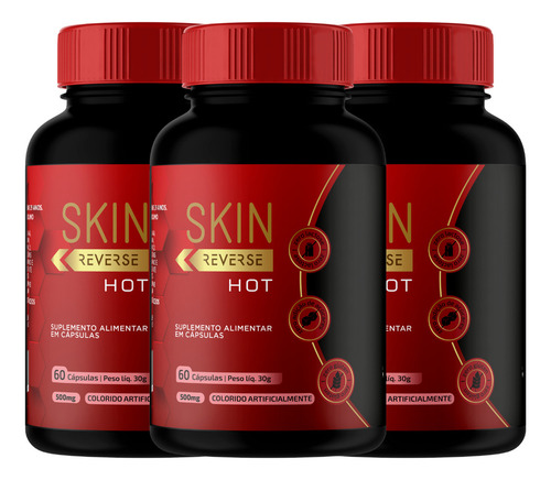 Skin Reverse Hot - 3 Potes Sabor Without flavor