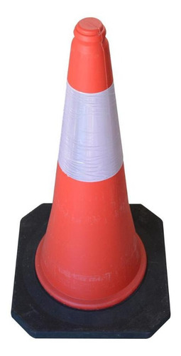 Imagem 2 de 6 de Cone Flexível Refletivo Base Borracha 75 Cm - Carbografite