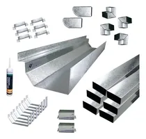 Comprar Zingueria Canaleta Americana Kit Para Armar 8 Mts Galv Techo