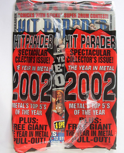 Gusanobass Revista Hit Parader Ene 03 Poster Year Metal 2002