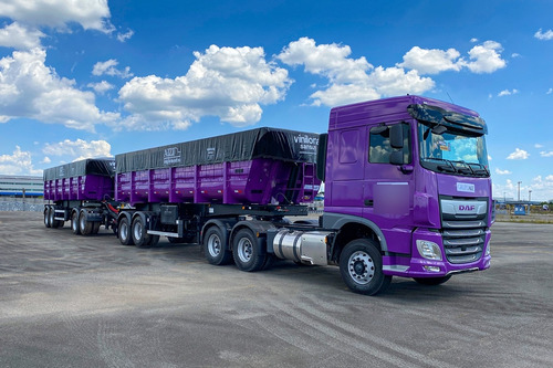 Conjunto Daf Xf 530 6x4 Space Cab  Rodotrem Basculante Aizi