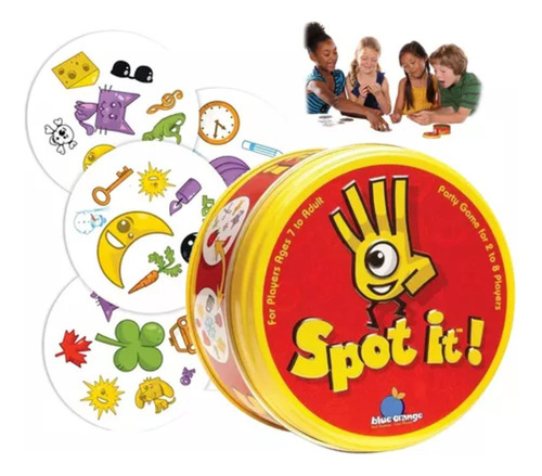 Juego De Cartas Mesa Game Spot It Clásico Rojo