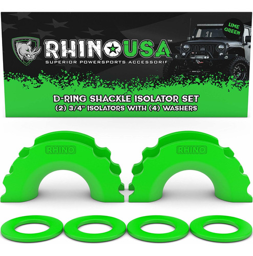 Rhino Usa D-ring Shackle Isolators (2) With Washers Included