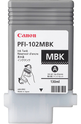 Cartucho De Tinta Canon Pfi-102mbk 0894b001aa Negro Mate