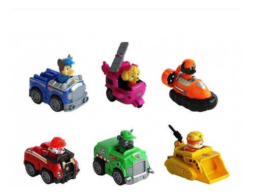 Set 1: Paw Patrol - 5 Figuras Articuladas Luminosas