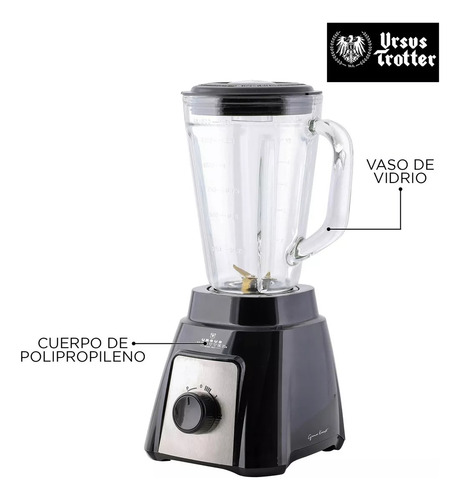 Licuadora 1.5l Ut-titan500-b Negra Ursus Trotter