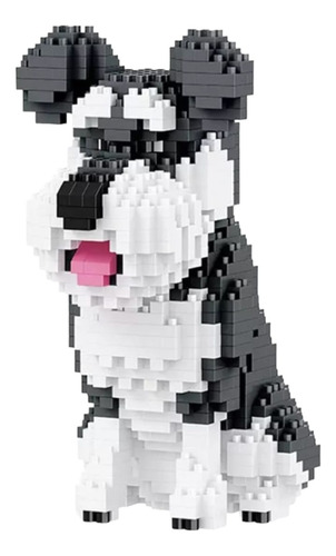 Perro Schnauzer Figura Para Armar 3d Bloques Armables Lego