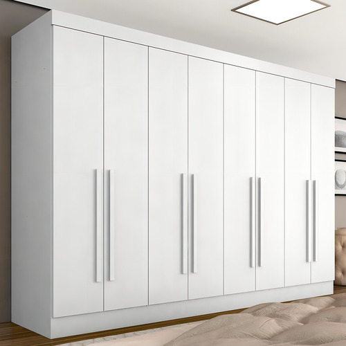 Guarda Roupa Casal Mayra 8 Portas Branco