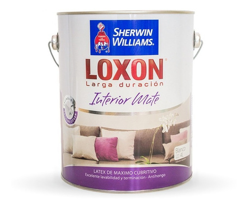 Loxon Pintura Latex Interior Mate 4 Litros Sherwin Alfa