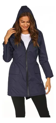 Chaqueta Impermeable Para Mujer Cortavientos De Malla De Doble Capa