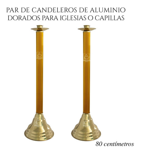 Candelero De Aluminio 80 Cm 2 Piezas