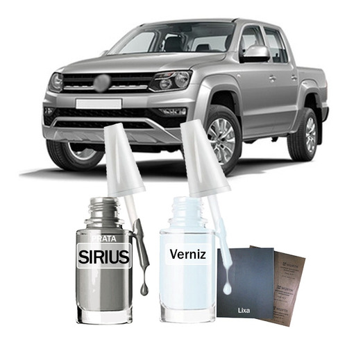 Tinta Tira Risco Vw Amarok Trendline 2013 Prata Sirius