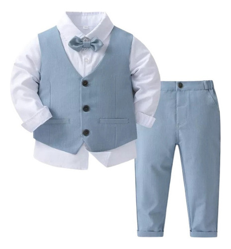 Conjunto Formal Niños Fiesta Larga 4 Piezas .