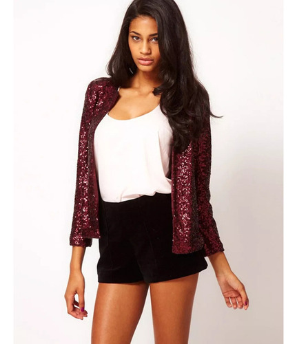 Blazer De Fiesta Con Lentejuelas Brillantes For Mujer