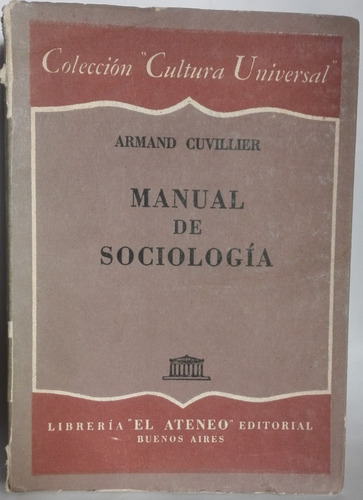 Libro Manual De Sociología - Armand Cuvillier