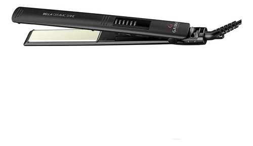 Plancha Alisadora Gama Elegance Bella Ceramic Shine Ion Led Color Negro