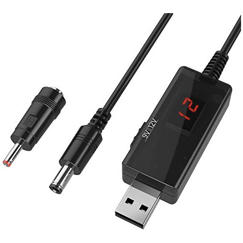 Cable Drok Usb A 9v/12v, Convertidor De Voltaje