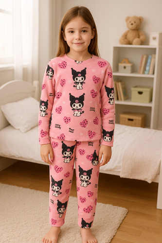 Pijama Invierno Polar Plush Peluche Niño Niña Personajes