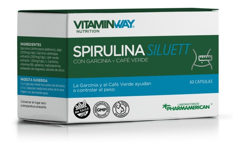 Spirulina Siluett Vitamin Way - Estuche X 60 Cápsulas