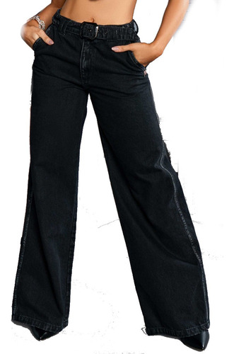 Calça Wide Leg Logomania Pitbull Jeans Ref 67059