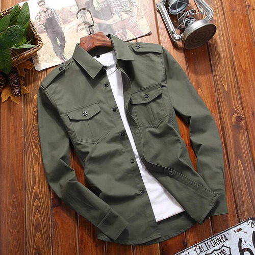 Camisas Casuales Para Hombre, Camisa Militar Táctica De Carg