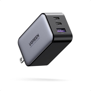 Ugreen Cargador Carga Rápida Gan Usb A/2 Usb C 65w 3en1