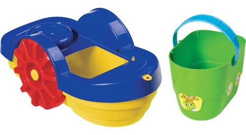 Barco De Praia Flutuante Baldinho E Acessórios Mercotoys