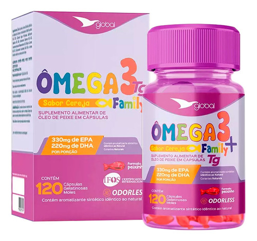 Ômega 3 Family 33 Epa 22 Dha Global 120 Cápsulas