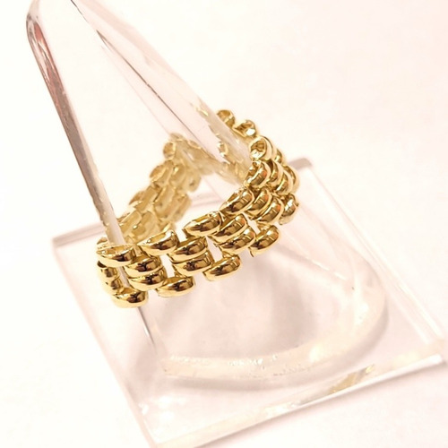 Imagen 5 de 6 de Anillo Panthere Oro 18kts 4,0grs N°16 0,6cm Ancho Brumat