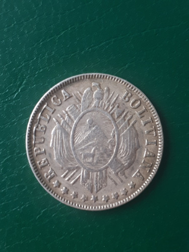 Bolivia 1884 Fe 20 Centavos Plata Excelente Estado (Usado)