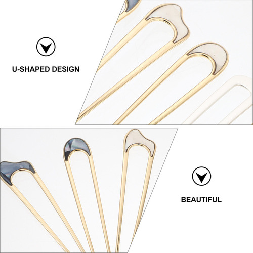 Horquilla Francesa De Metal En Forma De U Para El Pelo, 6 Pi