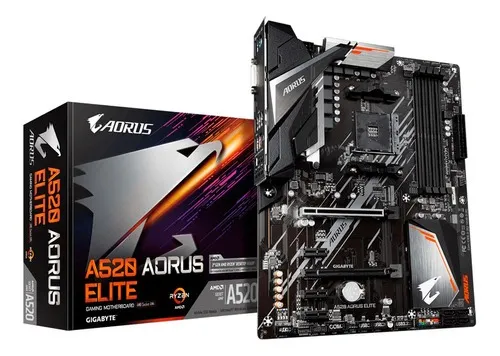 comprar Mother Gigabyte A520 Aorus Elite Gamer Ryzen Amd Am4 Pc
