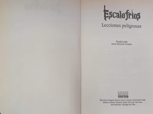 Escalofrios - Lecciones Peligrosas - R L Stine - 1998 (Usado)