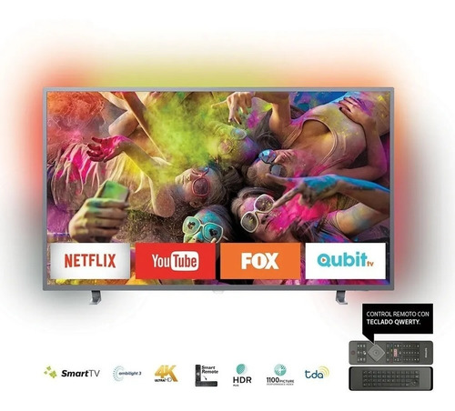 Smart Tv 55 Philips 4k Ultradelgado 55pug6703/77 En Cuotas
