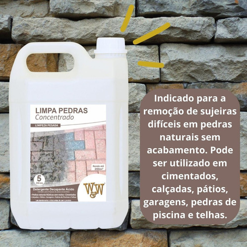 O Melhor Limpa Pedras Concentrado 5l Remove Encardido Fácil